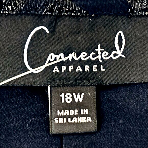 NEW Connected Apparel Dress 18W Navy Sleeveless Pullover with 27" Shawl NWT - Picture 12 of 14